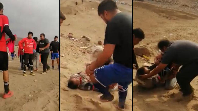 Arbitro fue agredido y lanzado por una quebrada en partido de fútbol amateur en Antofagasta