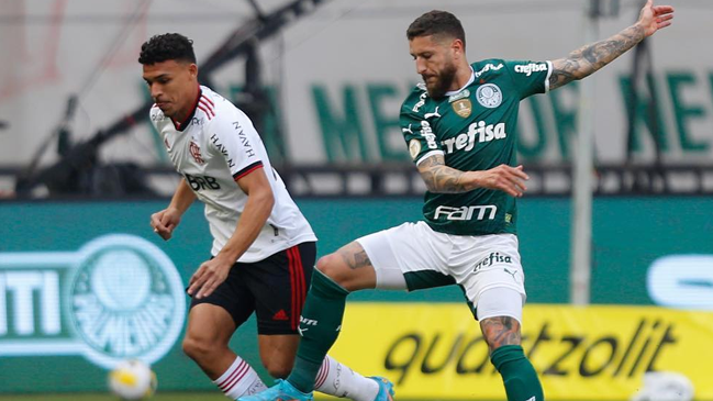 Flamengo dejó escapar su ventaja y terminó empatando como visita ante Palmeiras