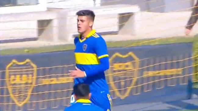 Brandon Cortés volvió a inflar redes para la Reserva de Boca Juniors