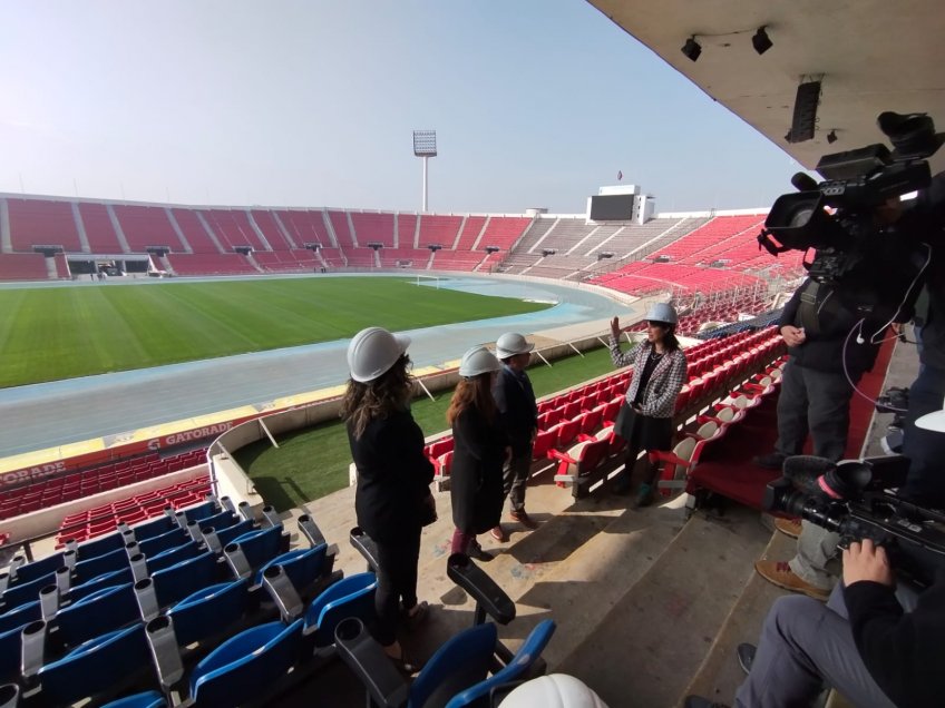 Autoridades de Deportes y Obras Públicas inspeccionaron el Estadio Nacional