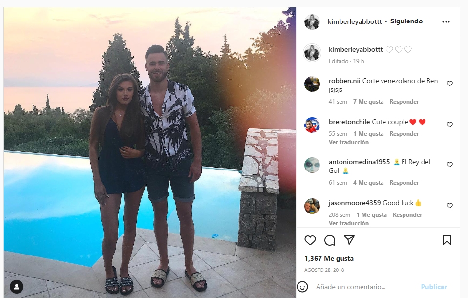Kimberley Abbott compartió nostálgica imagen junto a Ben Brereton