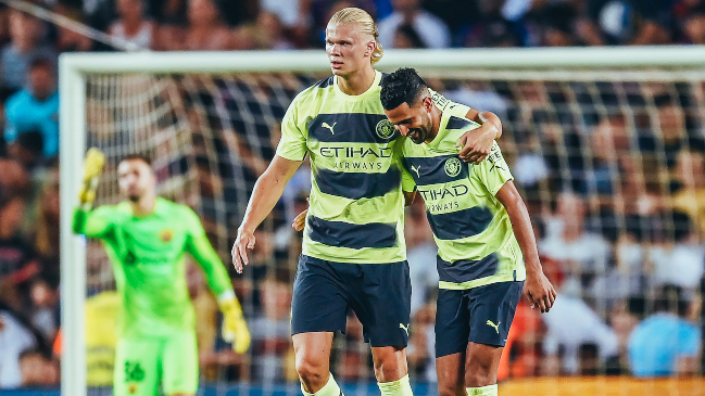 Manchester City salvó un empate en la agonía ante Barcelona en amistoso de primer nivel