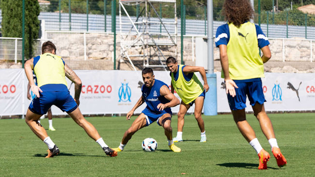 Alexis fue protagonista en el entrenamiento del Marsella previo al partido contra Niza
