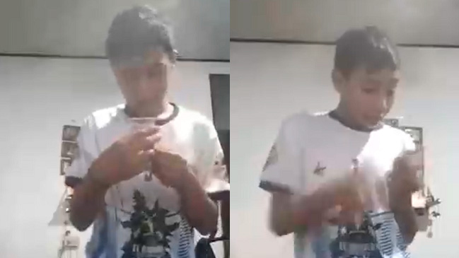 Niño tuvo eufórica reacción al conseguir lámina de Messi