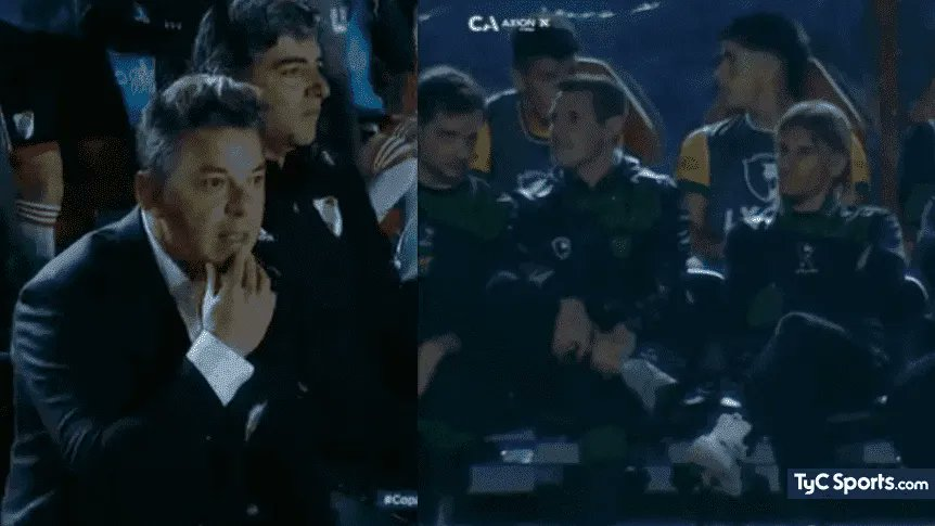 Gallardo y Beccacece no se saludaron en el duelo de River y Defensa en la Copa Argentina