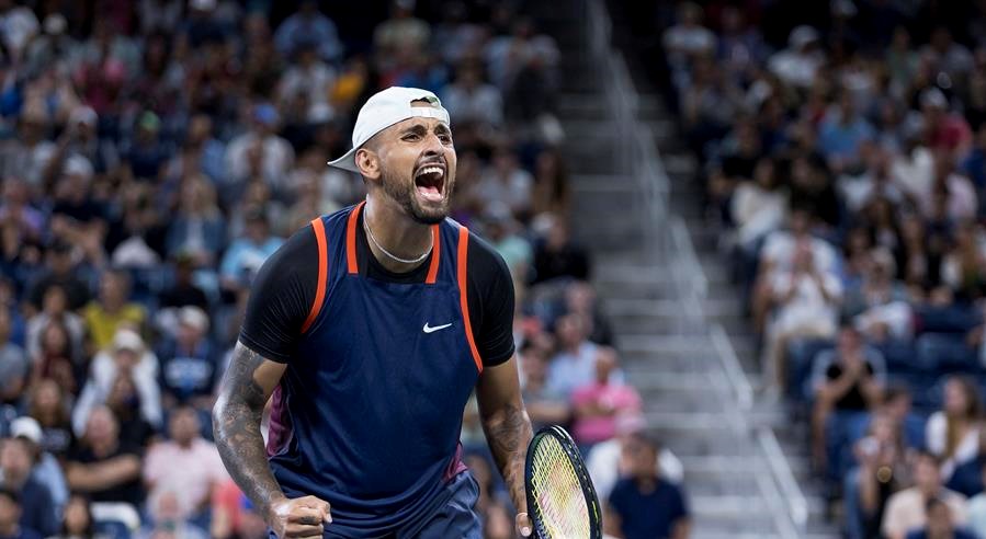 Nick Kyrgios derribó a Jeffrey Wolf y se instaló en octavos de final del US Open