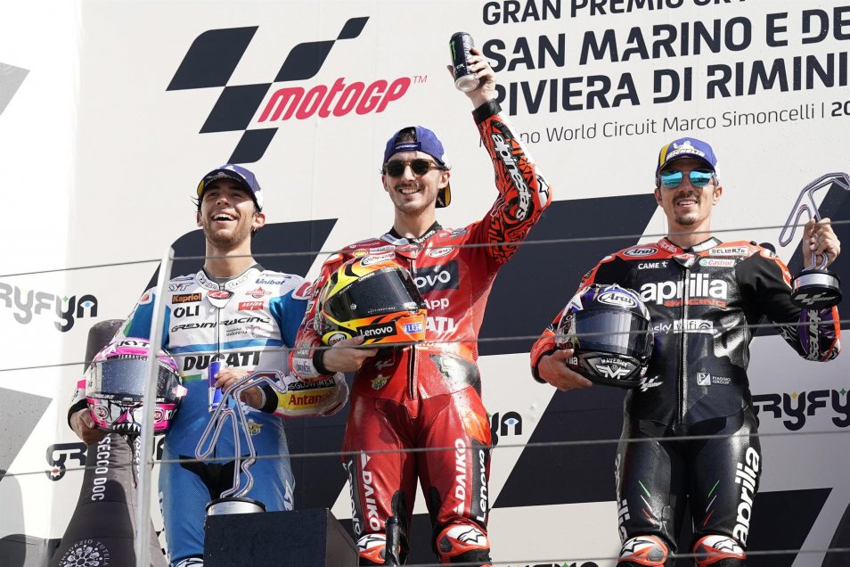 “Pecco” Bagnaia ganó en San Marino y sumó su cuarta victoria seguida en el MotoGP