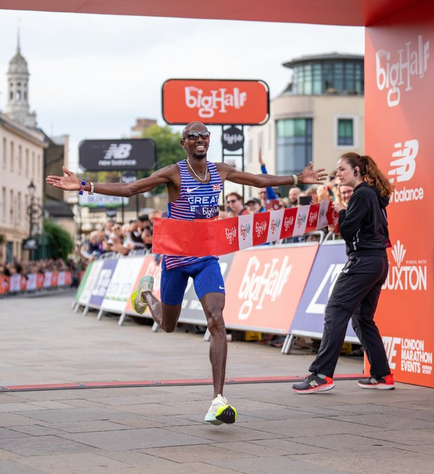 Mo Farah volvió con victoria en el medio maratón de Londres