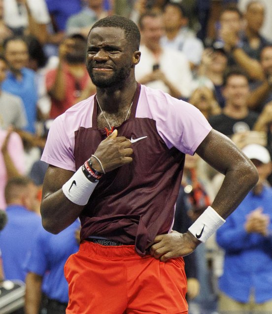La emoción de Frances Tiafoe tras vencer a Rafael Nadal en el US Open