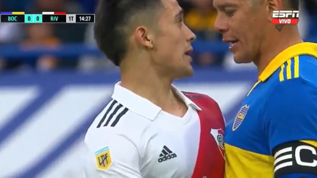 El picante cruce de Pablo Solari con Marcos Rojo en el Superclásico entre Boca y River