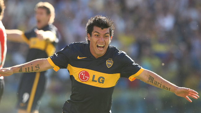 Gary Medel festejó el triunfo de Boca en el Superclásico ante River