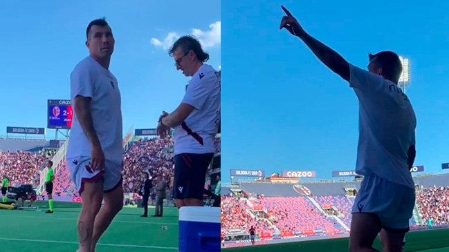La ansiedad de Gary Medel en los minutos finales del triunfo sobre Fiorentina