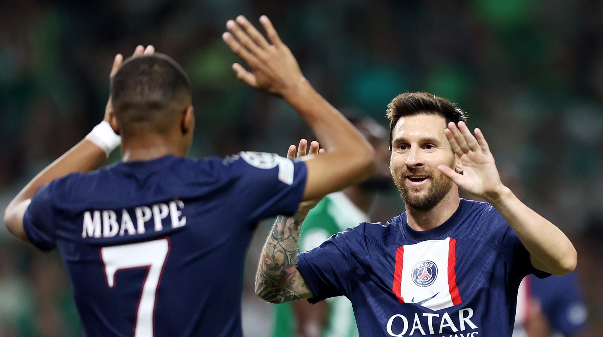 PSG remontó ante Maccabi Haifa con goles de Messi, Mbappe y Neymar