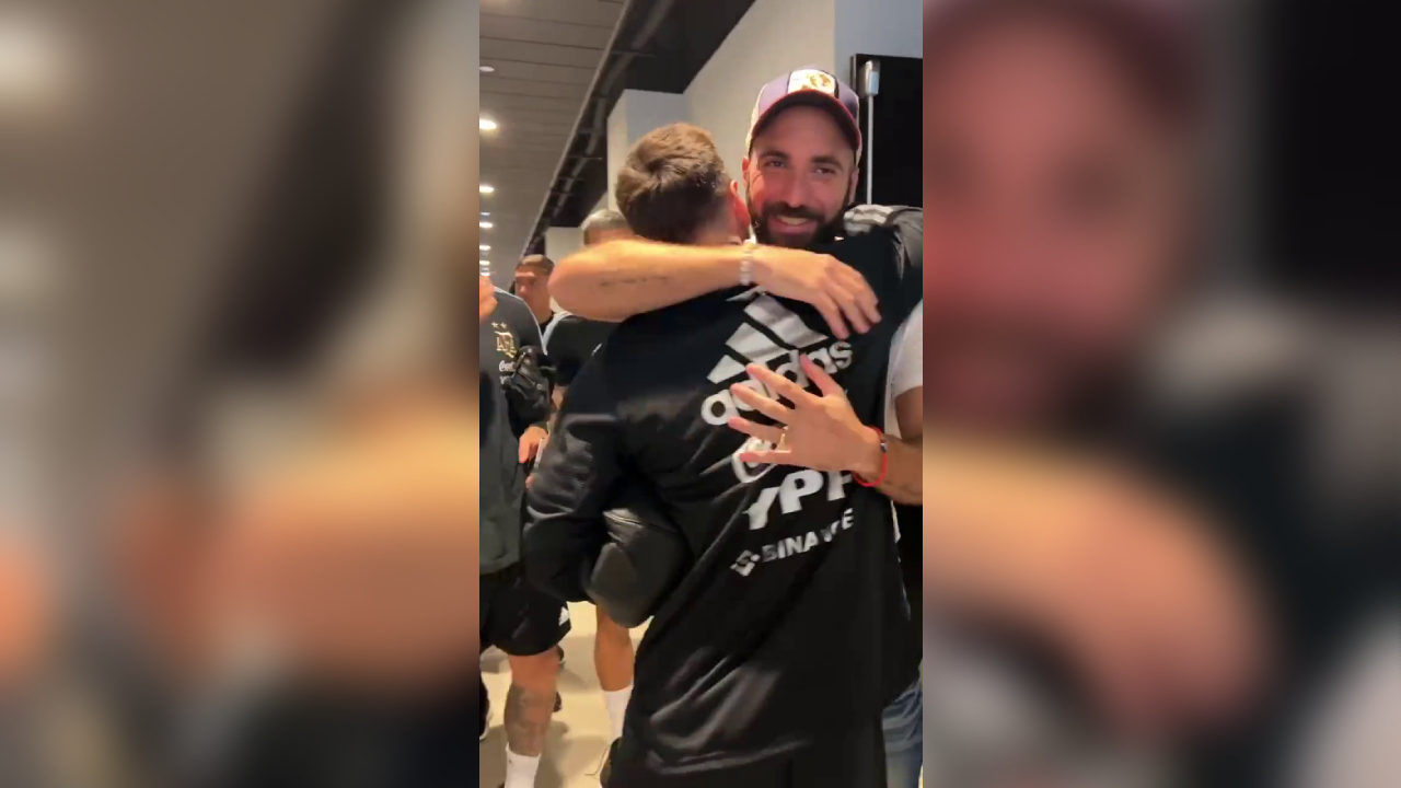 Gonzalo Higuaín se reencontró con Messi y los seleccionados de Argentina en Miami