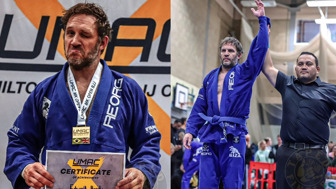 El actor Tom Hardy ganó medalla de oro en un torneo de jiu-jitsu