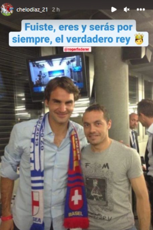 “Fuiste, eres y serás por siempre el verdadero rey”: El saludo de Marcelo Díaz a Federer