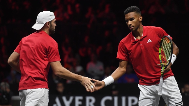 Resto del Mundo acortó distancia con Europa gracias a Auger-Aliassime y Sock
