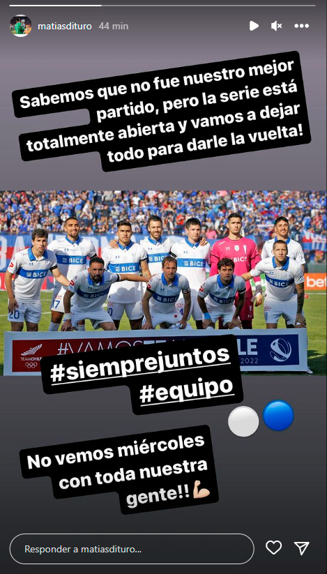 Matías Dituro tras derrota con la U: Vamos a dejar todo para darle la vuelta