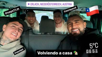 La “vuelta a casa” de Vidal junto a Pulgar, Angelo Henríquez y Mehssatou