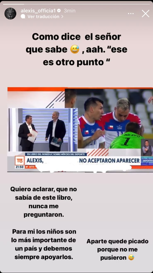 Alexis y polémica por libro del Mineduc: Quiero aclarar que no sabía, nunca me preguntaron