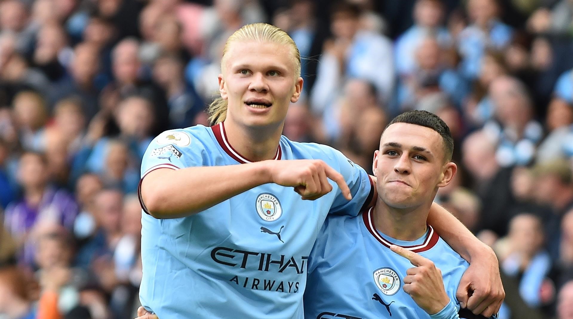 Los tripletes de Erling Haaland y Phil Foden en la goleada de Manchester City al United