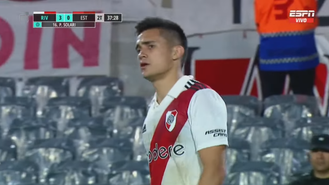 Pablo Solari se desahogó tras anotar un golazo en la victoria de River Plate sobre Estudiantes