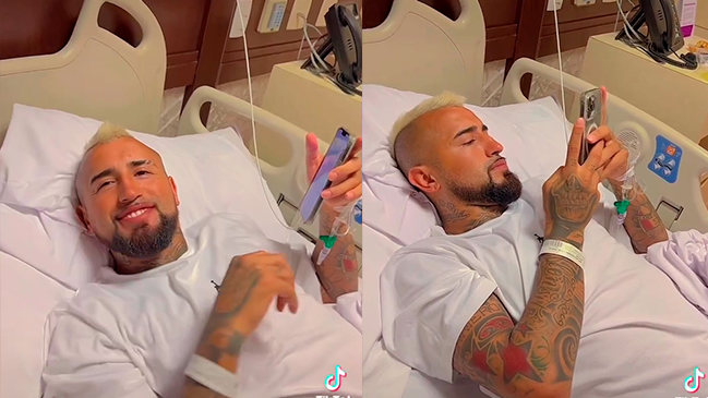 Sonia Isaza mostró a Arturo Vidal en una cama hospitalaria