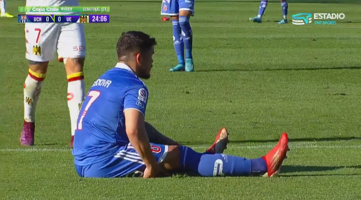 ¡Sufre la U! Casanova y Domínguez salieron lesionados en el primer tiempo ante Unión