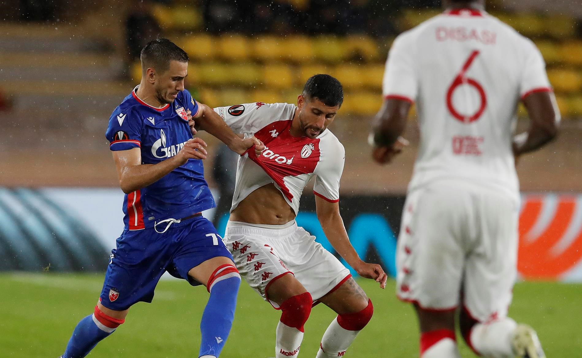 Mónaco de Guillermo Maripán goleó a Estrella Roja y avanzó en la Europa League