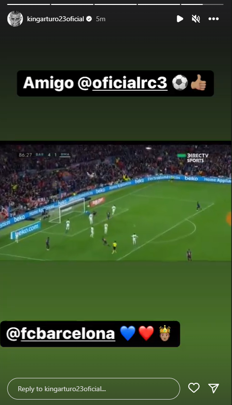 Arturo Vidal reaccionó a los dichos de Roberto Carlos