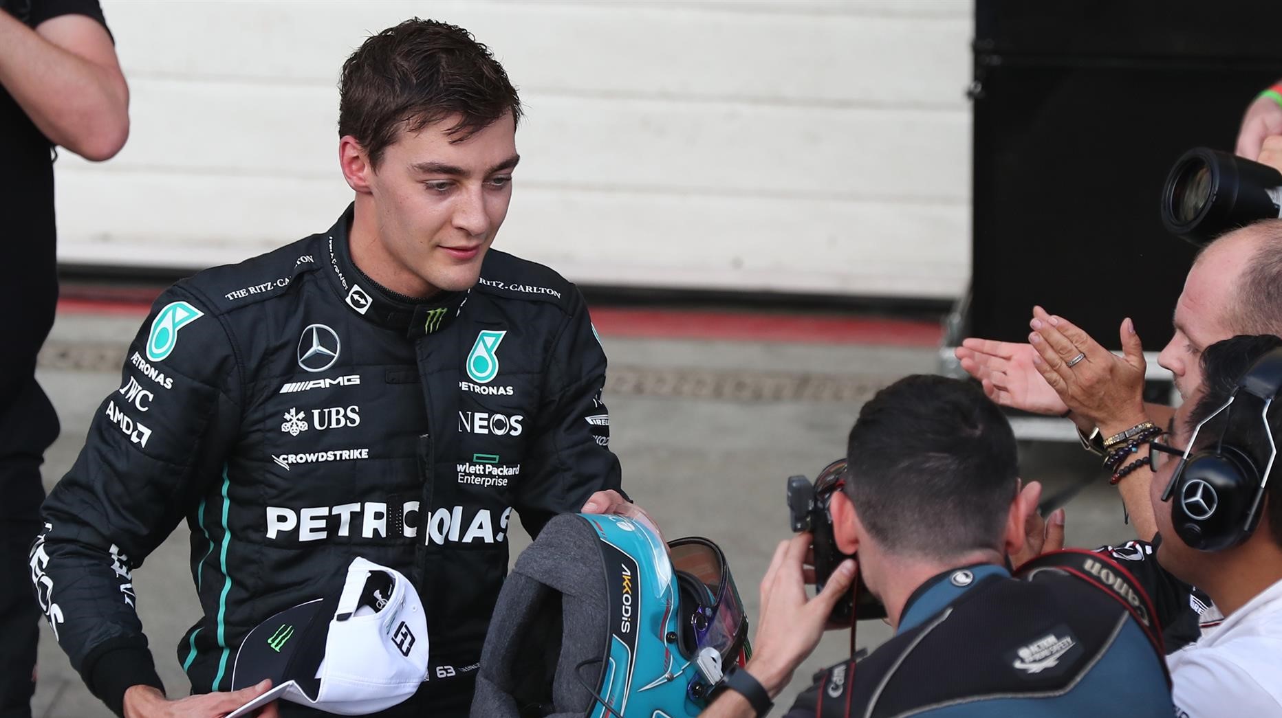 George Russell ganó la prueba sprint y saldrá primero en el GP de Sao Paulo