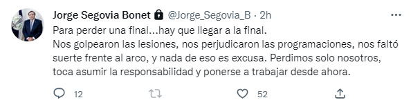 Jorge Segovia: Para perder una final, hay que llegar