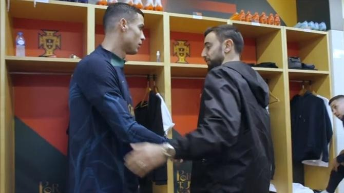 ¿Tensión en Portugal? El comentado saludo de Cristiano Ronaldo y Bruno Fernandes