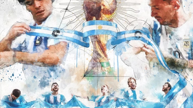 Ilustración argentina con Maradona y Messi ganó concurso convocado por FIFA