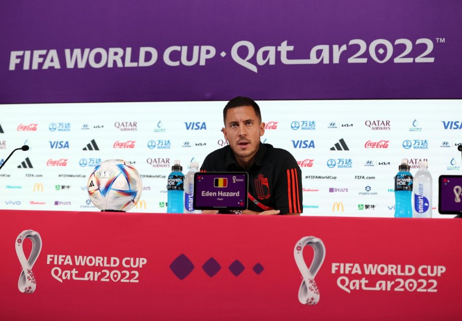 Eden Hazard y Roberto Martínez hicieron la previa de Bélgica ante Marruecos en Qatar 2022