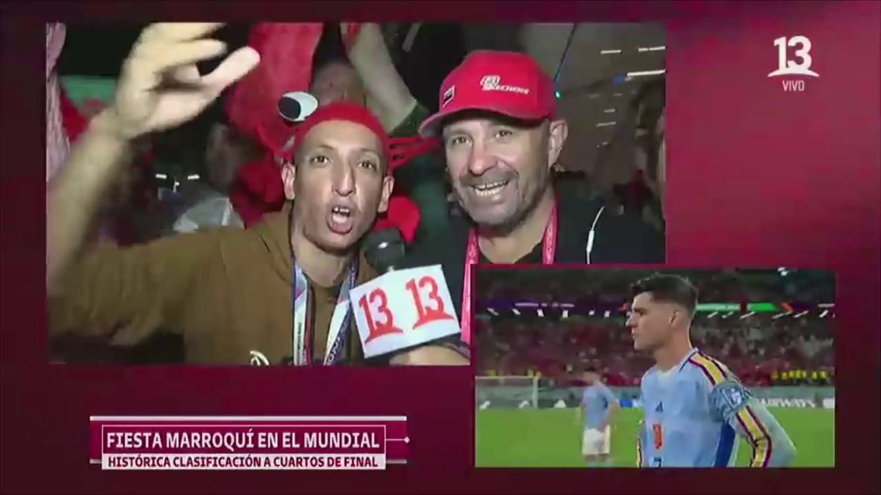 Hincha de Marruecos envió saludos a Zamorano y Colo Colo en desatado festejo mundialista