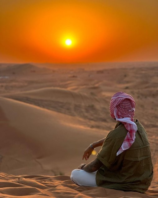 Juan Martín Lucero visitó el desierto de Dubai en medio de sus vacaciones