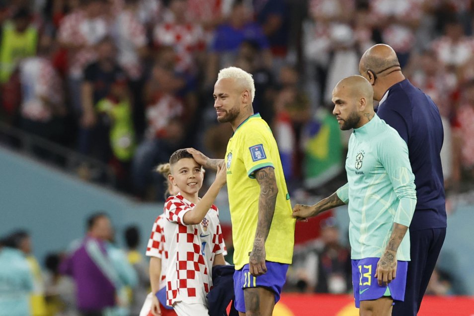 Hijo de Ivan Perisic fue a consolar a Neymar tras la victoria croata sobre Brasil en Qatar 2022