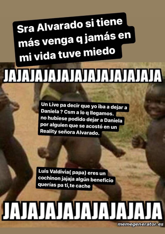 Jorge Valdivia a Anita Alvarado: Si tiene más venga, jamás en mi vida tuve miedo