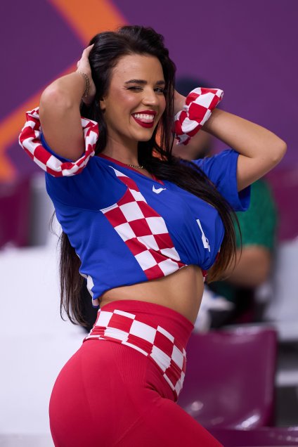 Miss Croacia también presenció el triunfo sobre Marruecos por el tercer puesto