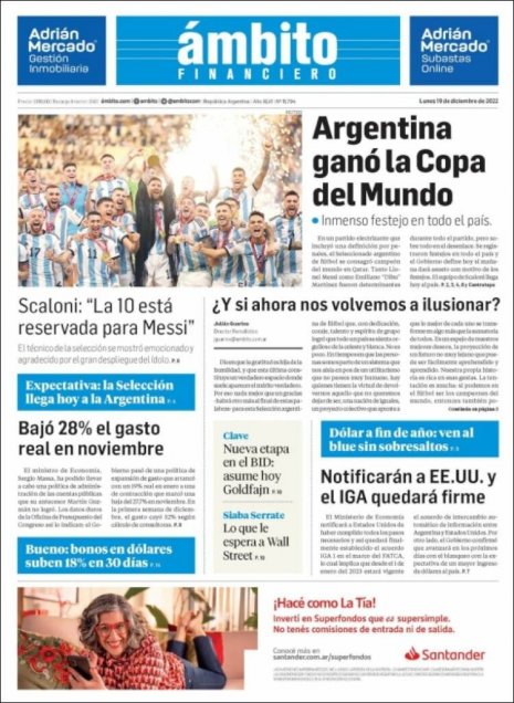 “Eternos” y “Tricampeones”: La reacción de los periódicos argentinos