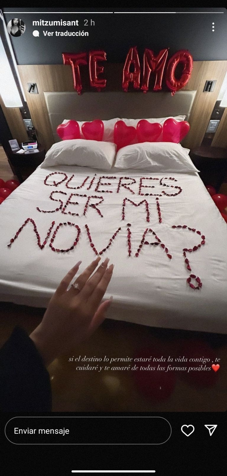 Con globos y pétalos de rosa: La romántica petición de noviazgo de Lucas Assadi