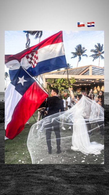 Angelo Henríquez contrajo matrimonio con la croata Andrea Ankovic en Brasil