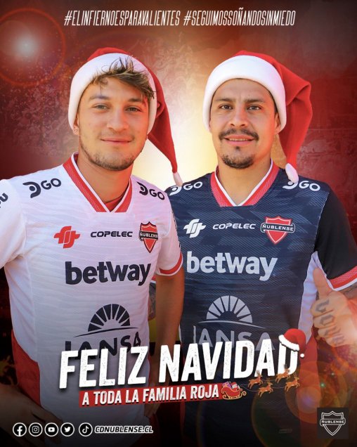 Los saludos por la Navidad desde el fútbol chileno