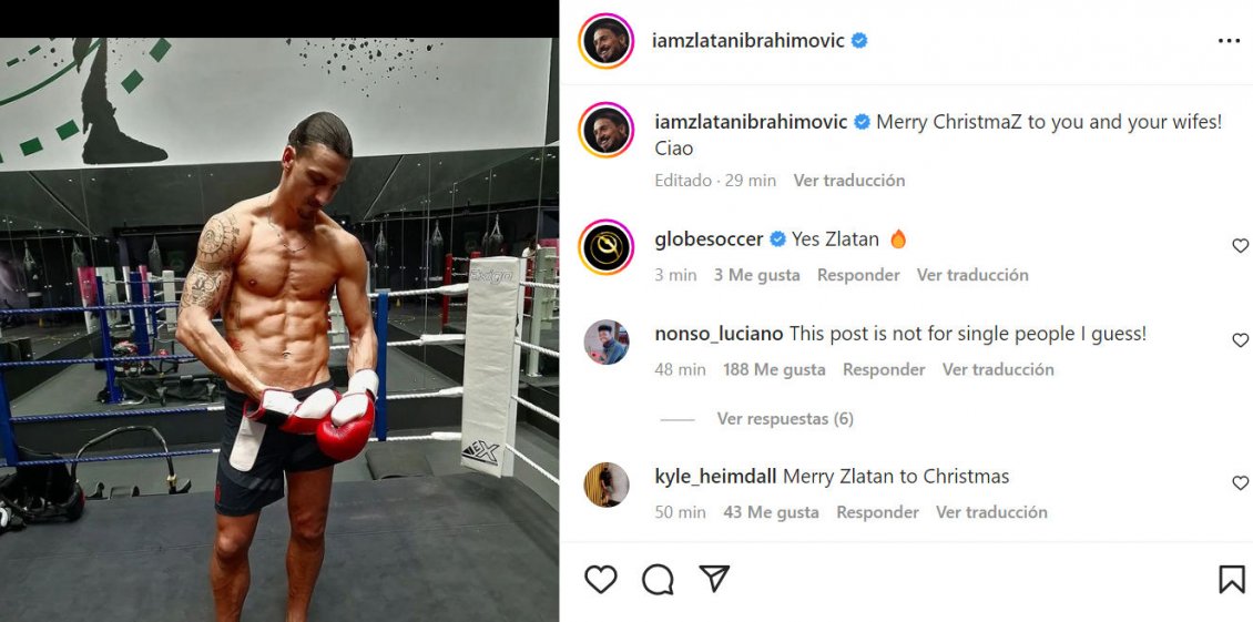“Feliz Navidad a ustedes y sus esposas”: El particular saludo festivo de Zlatan Ibrahimovic