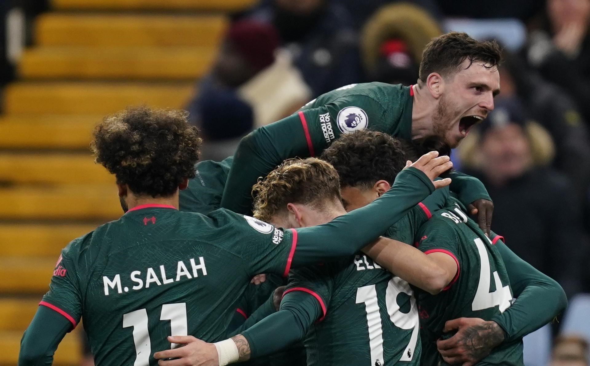 Liverpool celebró en el “Boxing Day” de la Premier League tras batir a Aston Villa