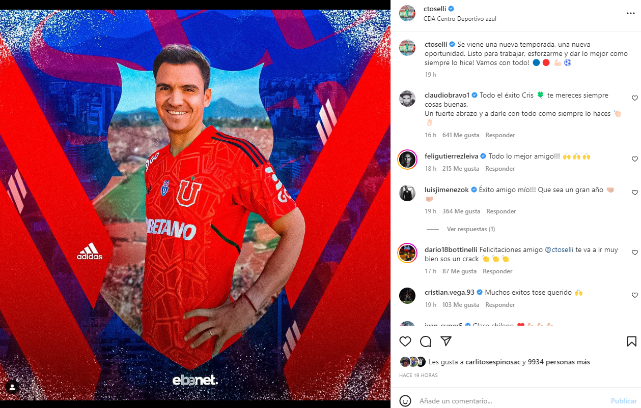 Claudio Bravo comentó el fichaje de Toselli en Universidad de Chile