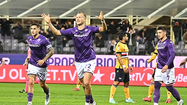 Fiorentina avanzó a cuartos de final de la Copa Italia al vencer a Sampdoria