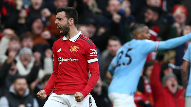 ¿Hubo posición fuera de juego? El polémico gol de Bruno Fernandes en el derbi de Manchester