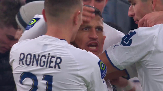 Alexis Sánchez anotó en choque de Marsella y Lorient